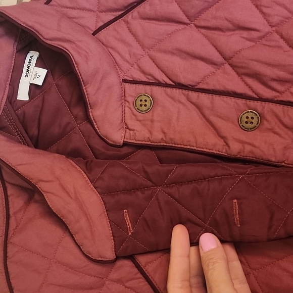 Sonoma quilt work jacket. Rose pink. Pockets. Size M - Picture 2 of 5